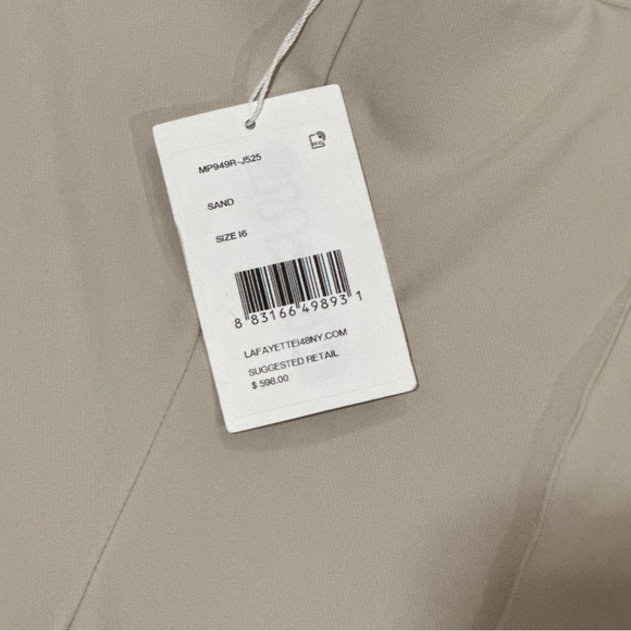 NWT Lafayette 148 New York, Sand colored, Straight Leg Pants, - Picture 8 of 12